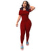 Color-Women Clothing Sexy Casual Super Elastic Rib Tight Sports Two-Piece Set-Fancey Boutique