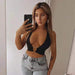 Color-Summer Women Sexy Vest Women Inner Wear Sweet Cool Solid Color Top-Fancey Boutique