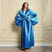Color-Autumn Winter French Fashion Cardigan Nightgown Court Elegant Solid Color Satin Satin Satin Comfortable Loose Home Wear for Women-Fancey Boutique