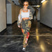 Color-Women Wear Autumn Printed High Waist Slim Casual Loose Camouflage Trousers-Fancey Boutique