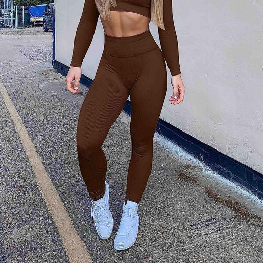 Color-Women Pants Yoga Leggings Workout High Waist Workout Pants Trousers-Fancey Boutique