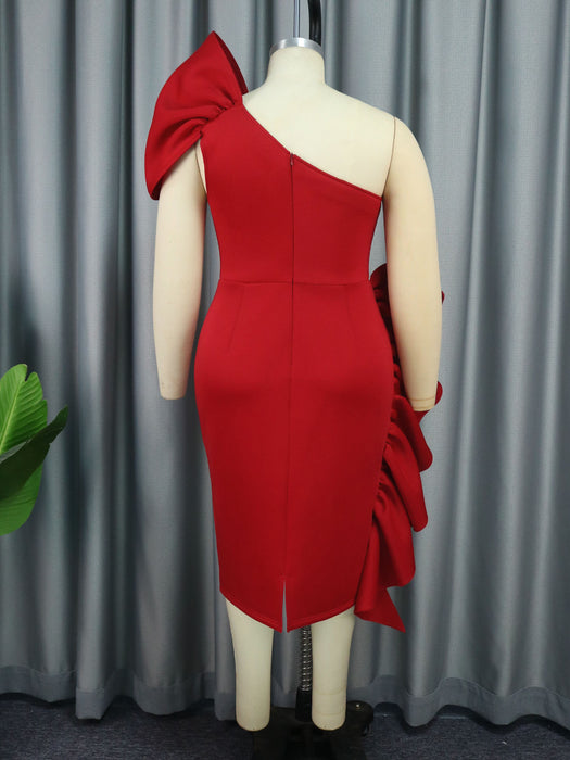 Color-Wooden Ear High Waisted Dress Elegant Party Women Clothing Dresses-Fancey Boutique