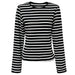 Color-Spring Striped Long Sleeved shirt Women Slim Fit Slimming Inner Bottoming Shirt Top-Fancey Boutique