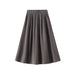 Color-Skirt Women Autumn High Waist A line Skirt Long Skirt Slimming Large Hem Umbrella Skirt Drape Skirt-Fancey Boutique