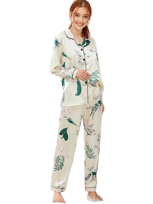 Color-8944-Home Wear Suit Pajamas Women Cardigan Long Sleeve Long Sleeve Autumn-Fancey Boutique