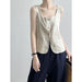 Color-Retro Linen Vest for Women Autumn Special-Interest Square Collar Sleeveless Short Top-Fancey Boutique