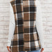 Color-Spring Autumn Winter Women Top Polo Collar Single Breasted Vest Plaid Coat-Fancey Boutique