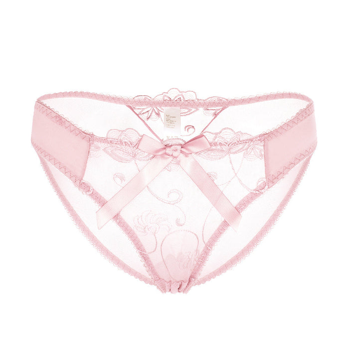 Color-Light Pink-Lace See Through Mesh Sexy Ladies Panties-Fancey Boutique