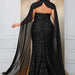 Color-Plus Size Senior Evening Dress Sequined Shawl Dress Elegant Cocktail Maxi Dress-Fancey Boutique