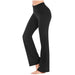Color-Black-Wide Leg Pants High Waist Casual Girls Yoga Pants Plus Size-Fancey Boutique