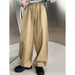 Color-Retro Tencel Cotton Drawstring Elastic Waist Loose Cargo Pants Women Wide Leg Pants Casual Trousers-Fancey Boutique