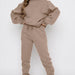 Color-Khaki-Autumn Winter Solid Color round Neck Pullover Women Casual Long Sleeve Sweater Suit-Fancey Boutique