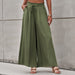Color-Summer Tied High Waist Wide Leg Pants Women Loose Casual Pants-Fancey Boutique