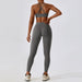 Color-Gray-1-Cloud Feeling Breathable Quick Drying Yoga Suit Women Slimming Back Fitness Clothes Running Sports Body Hugging Suit-Fancey Boutique