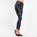 Color-Elastic Waist Cropped Pants All Match Black Skinny Slim Looking Ripped Zipper Sexy Women Clothing Pants-Fancey Boutique