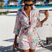 Color-Summer Blouse Pants Casual Beach Degrees Wind False Two-Piece Suit-Fancey Boutique