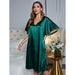 Color-Pajamas Women Silk like High Grade Home Wear Ice Silk Satin Nightdress Women Summer-Fancey Boutique