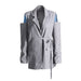 Color-Women Clothing Niche Personality Stitching Coat Goddess Korean All Match Drop Shoulder for Women-Fancey Boutique