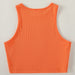 Color-Orange-Women Clothing Comfortable Solid Color Sleeveless Vest Summer-Fancey Boutique