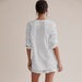 Color-Autumn New White Long-Sleeved Air Conditioning Room Clothing Cotton Crepe Shorts Suit Pajamas Women Skin-Friendly Ladies Homewear-Fancey Boutique