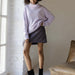 Color-Autumn Winter Cocoon Shaped Turtleneck Front Short Back Long Loose Core-Fancey Boutique