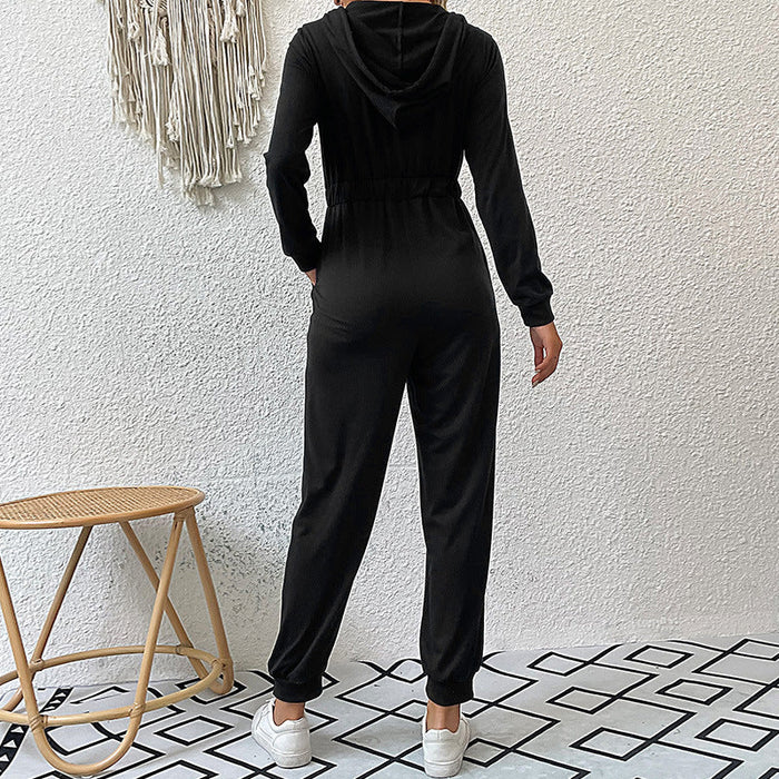 Color-Autumn Winter Women Clothing Solid Color Tooling Casual Jumpsuit-Fancey Boutique