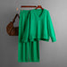 Color-Green-Suit Women Autumn Winter Loose Casual Sweater Pullover Two Piece Set-Fancey Boutique