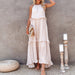 Color-Summer Dress Irregular Asymmetric Tiered Dress Sleeveless Long Floor Length Dress Holiday Dress Women-Fancey Boutique