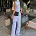 Color-Women Suit Summer Casual Solid Color Loose Trousers Two Piece Set-Fancey Boutique