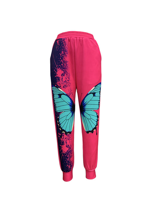 Color-Spring Autumn Women Casual Animal Printed Ankle Tied Sports Trousers-Fancey Boutique