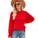 Color-Twist Casual Solid Color round Neck Sweater Idle Autumn Winter Loose Pullover Sweater-Fancey Boutique