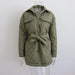 Color-Army Green-Long Breasted Collared Loose Warm Rhombus Cotton Padded Coat Autumn Winter Wild Thickened Cotton Padded Coat for Women-Fancey Boutique