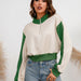 Color-Autumn Winter Plus Size Women Pullover Loose Zip Knitwear Pullover Collared Sweater Women-Fancey Boutique