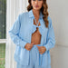 Color-skyblue-Women Clothing Office Casual Three-Piece Suit Suit-Fancey Boutique