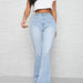 Color-Summer Women Jeans Fashionable Simple Slim Fit Light Blue Trousers Preferred-Fancey Boutique
