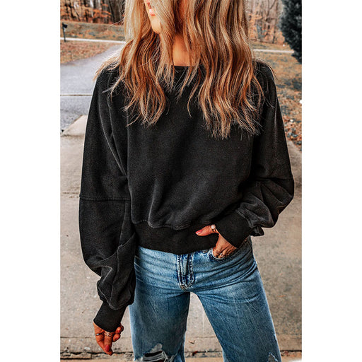 Color-Autumn Solid Color Pullover Long Sleeve Top Women Personalized Backless Pickled Sweater Women Clothing-Fancey Boutique