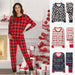 Color-Homewear Suit Pajamas Women Can Christmas Elk Long Sleeve Trousers Suit Christmas-Fancey Boutique