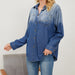 Color-Casual Collared Single Breasted Denim Coat-Fancey Boutique