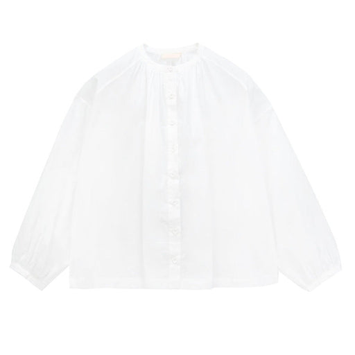 Color-White-Niche Design Shirt Women Long Sleeve Spring Summer Korean Loose Top Cotton Pleating White Shirt-Fancey Boutique
