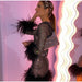 Color-Fashionable Sequ Furry Skirt Set Women Sexy Nightclub Women round Neck Sexy Long Sleeve Short Dress-Fancey Boutique
