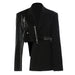 Color-Black-Spring Machine Car Sense Neutral Handsome Irregular Asymmetric Blazer Tops Women-Fancey Boutique