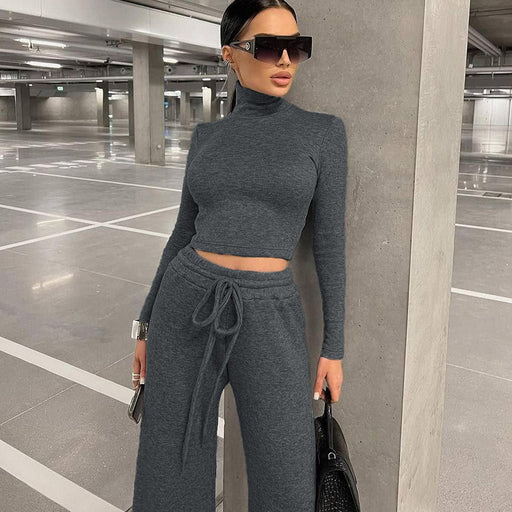 Color-Women Clothing Solid Color Sports Long Sleeved Body Shaping Two Piece Casual Set-Fancey Boutique