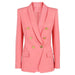 Color-Pink-Spring Autumn Advanced Women Blazer Classic Green Collar Blazer High Quality-Fancey Boutique