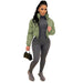 Color-Army Green-Fall Winter Women Cotton Clothes Short Women Cotton Padded Clothes Jacket-Fancey Boutique