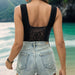 Color-Summer Sleeveless Lace Stitching Jumpsuit Sexy Sexy Women V Neck Backless Jumpsuit-Fancey Boutique