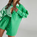 Color-Water Green and Green-Spring Summer Two Piece Set Solid Color Single Breasted Long Sleeve Collared Shirt Shorts Loose Casual Set-Fancey Boutique