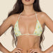 Color-Yellow Flower-New Swimsuit Multi-Color Printed Bikini Sexy Drawstring Triangle Swimsuit Women-Fancey Boutique