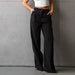 Color-Black-Black Office High Waist Slim Fit Slimming Straight Pants Summer Trousers Women-Fancey Boutique