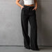 Color-Black Office High Waist Slim Fit Slimming Straight Pants Summer Trousers Women-Fancey Boutique