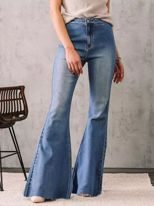 Color-Autumn Winter Slim Fit Stretch Flared Pants Women Jeans Women Jeans-Fancey Boutique